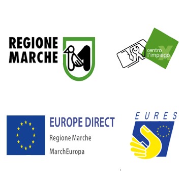 Logo Regione Marche - Centri Impiego, EURES, EUROPE DIRECT